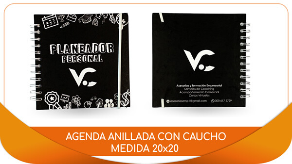 Impresores Ricaurte Impresión Digital Gran Formato Personalizado Anilladas con Caucho Portada y Contraportada